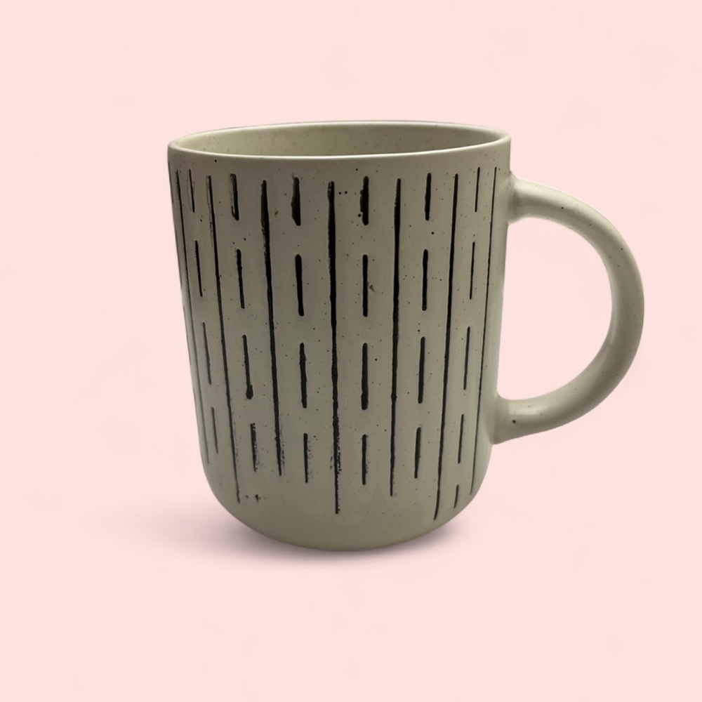 16 Oz Royal Norfolk Speckled Cream & Black Ceramic Coffee Mug - Picture 2 of 6